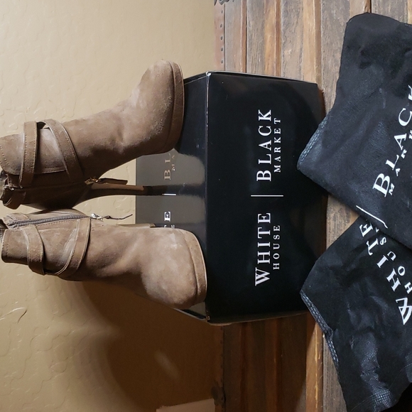 White House Black Market Shoes - White House | Black Market Tan Ankle Booties Size 7